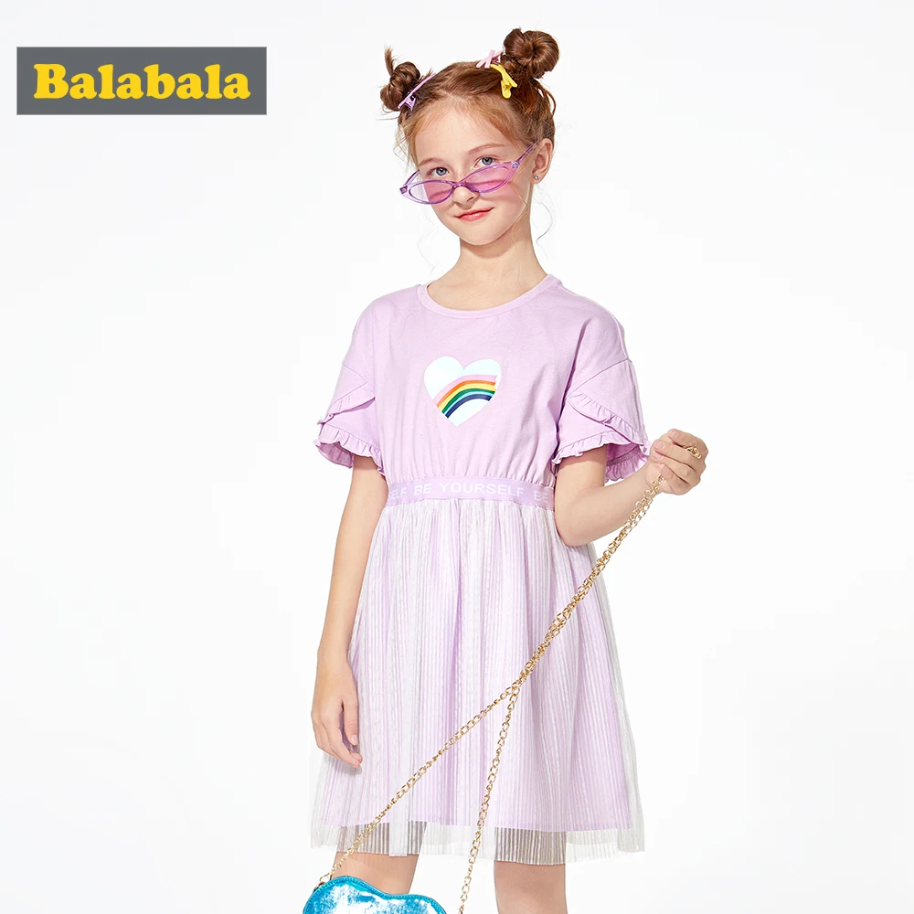 BalabalaChildren Одежда для девочек платье принцессы на лето 2019 новое модное