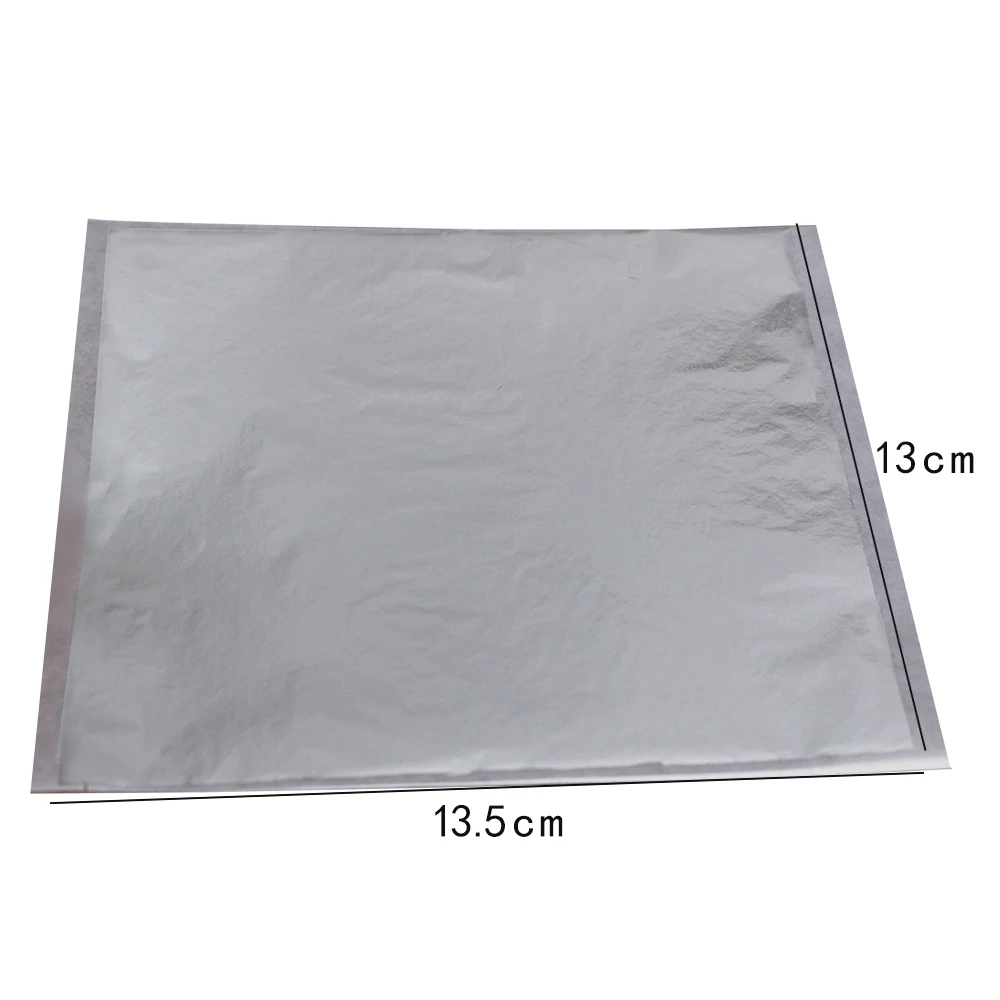 Taiwan Imitation Silver Leaf Sheet Foil 1000 Pieces 13.5X14 Cm Never Oxide Free Shipping | Дом и сад