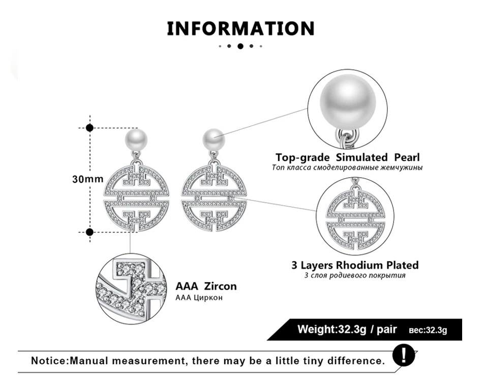 ORSA JEWELS оригинальные серьги с настоящий жемчуг AAA блестящие CZ китайские традиционные Цветочные со стеклом узор женские серьги подарок OE196