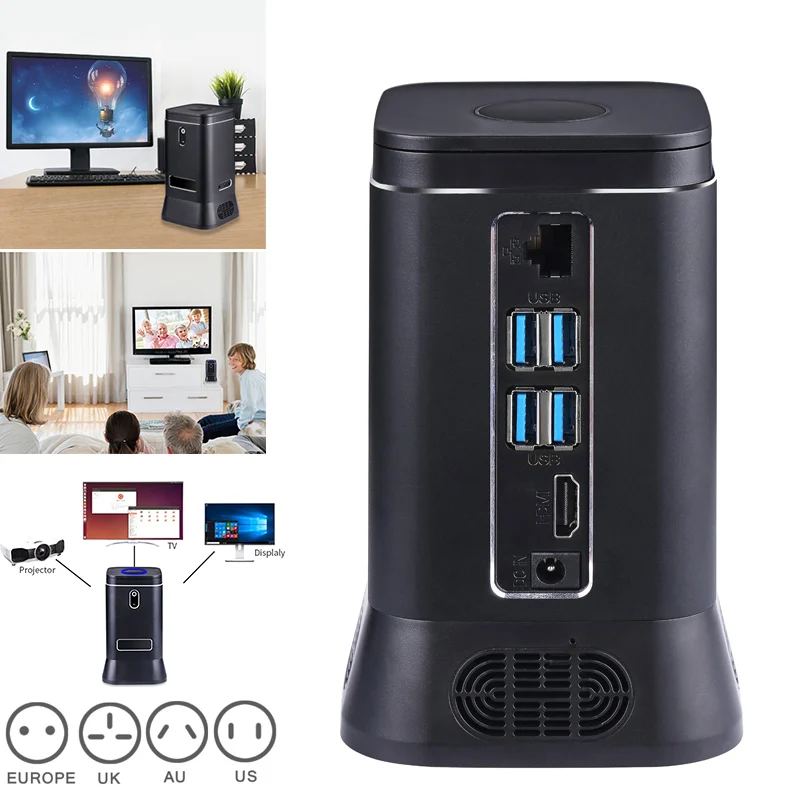 

New Mini Computer Intel Gemini Lake Celeron N4100 4 Cores Fanless PC UHD Graphics 600 EM88
