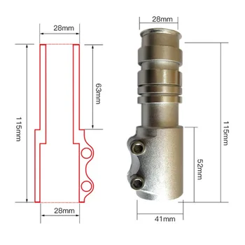 

Bike Stem Riser Metal Front Fork Clamp Handlebar Extender Adapter Mountain Bicycle Part Accessories Cycling equipment