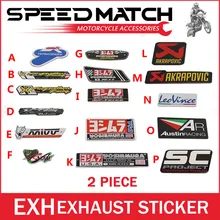2Pcs Aluminium Heat-resistant Motorcycle Exhaust Pipes Decal Sticker Cool Personality Yoshimura Universal Stickers CB400 YZF