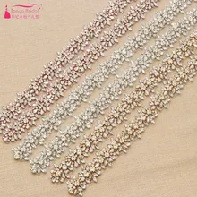 Cinturones boda пояс невесты новая свадебная Подвеска со стразами 3 цвета без ленты 90 см длина ZA032