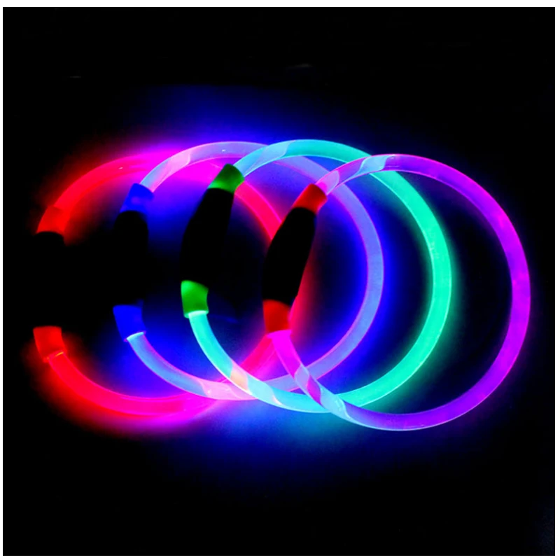 

Dog Night Flash Collar Overall Luminous Effect Pet Products Pet Dog Adjustable Collar Whole Body Collar Transparent PU