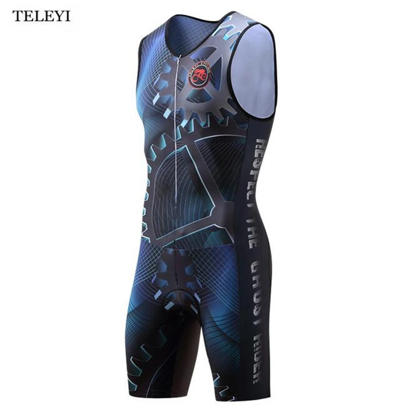 Футболка TELEYI Мужская сжатая дышащая Слитная одежда для велоспорта