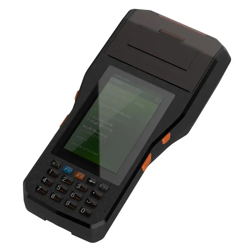 Android 6 0 OS Mobile 4G Handheld PDA Data Terminal с 80 мм термопринтером 1D/2D сканером штрих кодов и RFID