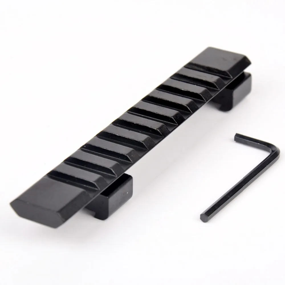 11mm to 20mm  Picatinny Rail Adapter Carril Weaver Rail with 10 Slots and 124mm Length for Hunting Rifle Air Gun Scope Mount