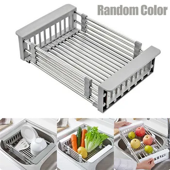 

Economical Retractable Sink Water Filter Rack Drain Basket Stainless Steel Kitchen Sink Dish Drainer Counter ds99