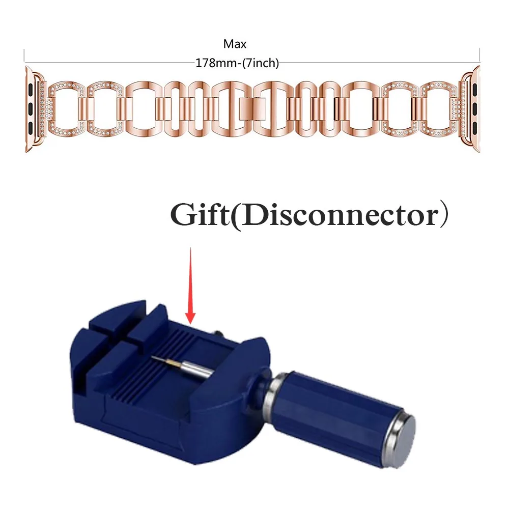 2018 new arrival accessories Stainless Steel band For Apple Watch band Bracelet series 1/2/3 /4 42mm 38mm 40mm 44mm strap+tool