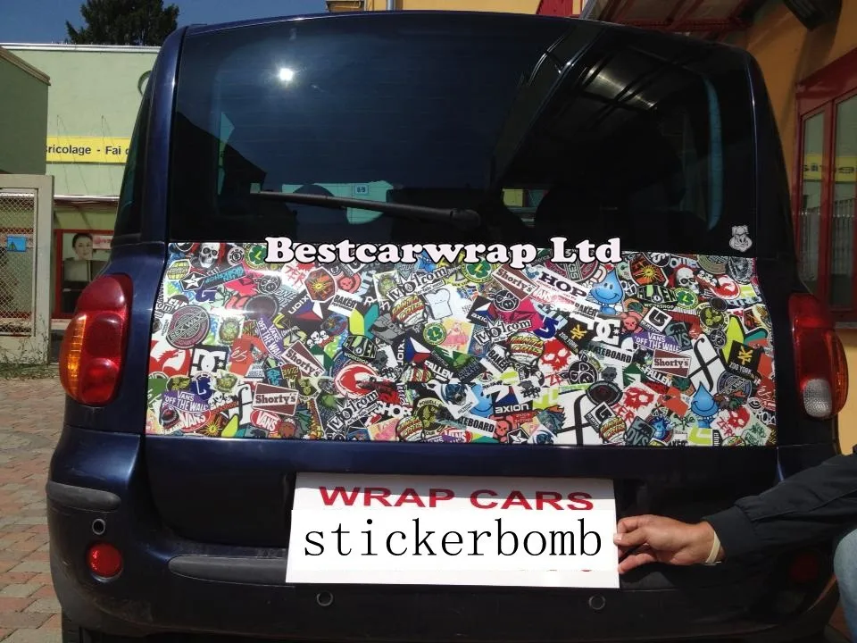 stickerbomb car wrap real Logos JDM Skateboard Snowboard Honda civic graphics (6)