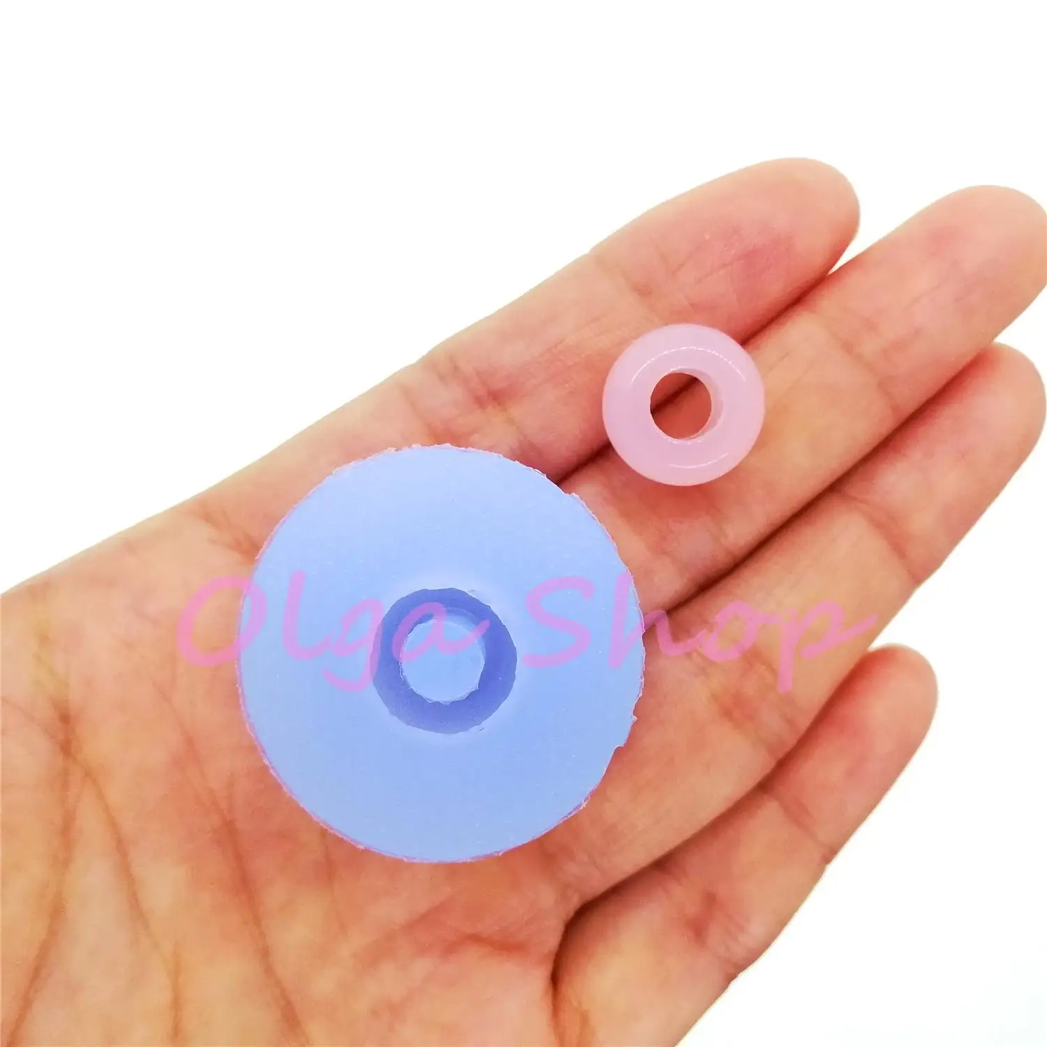 

BYL333 Round Bead (hole 5mm) Silicone Mold for Earrings Bracelet Necklace Pendant Fondant Decoration 13.4mm x 7.5mm