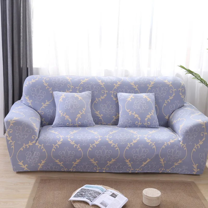 Элегантный современный чехол на диван из стрейч-материала четыре сезона мебель протектор спандекс эластичный для угловой диван один два три четыре местный - Цвет: 30137