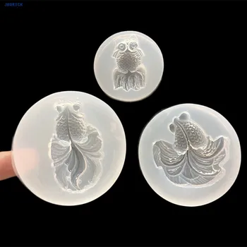 

JAVRICK Silicone Mold Gold Fish Mirror DIY Crafts Jewelry Handmade Pendant Epoxy Resin