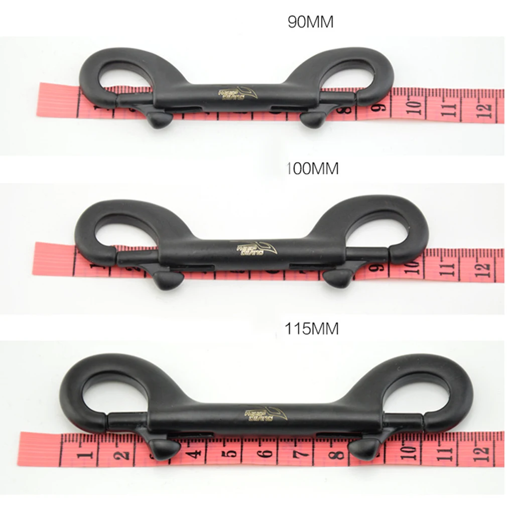 1 Pcs Heavy Duty Double End Bolt Snaps 316 Stainless Steel Hook for Scuba Diving Diver Black 90mm/100mm/115mm Fishing 