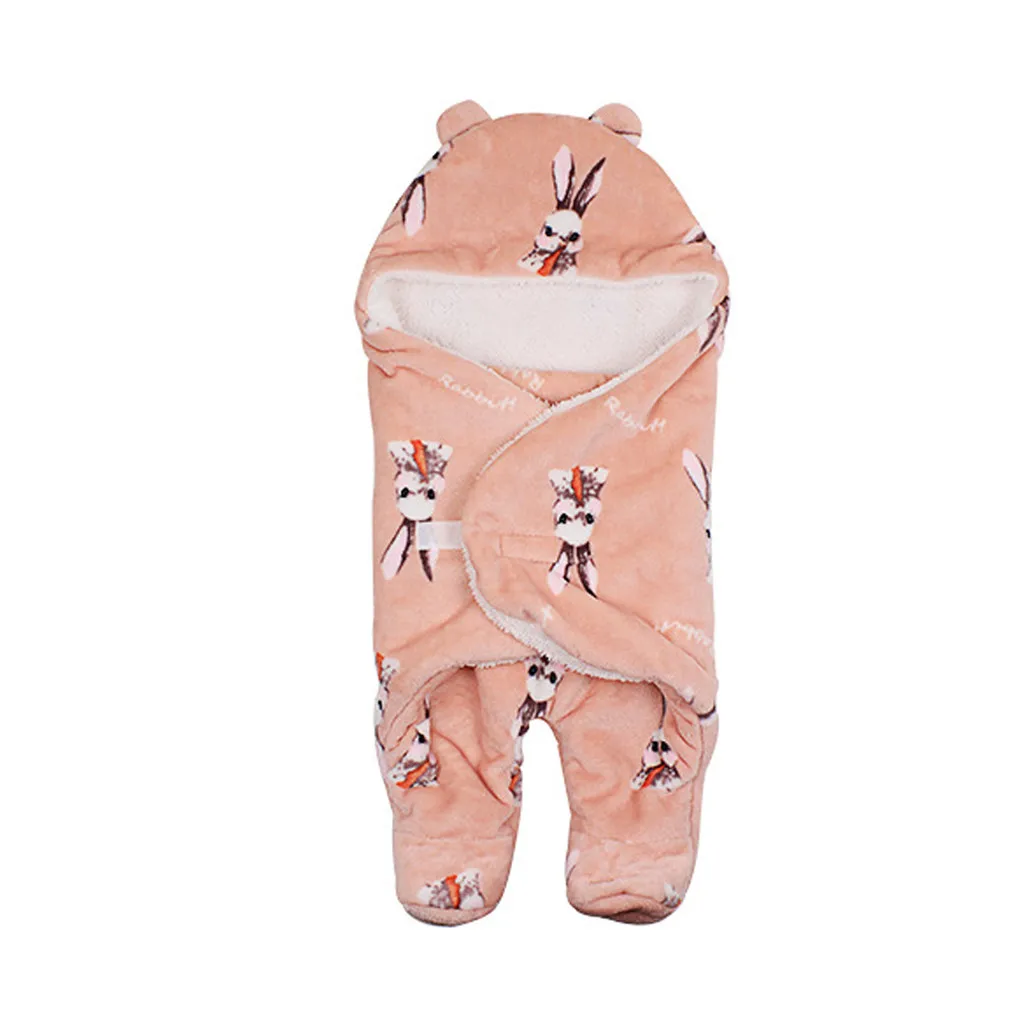 Детский фланелевый теплый и удобный спальный мешок ARLONEET для маленьких мальчиков и девочек, пеленка, уличное детское теплое одеяло W1203 - Цвет: PK