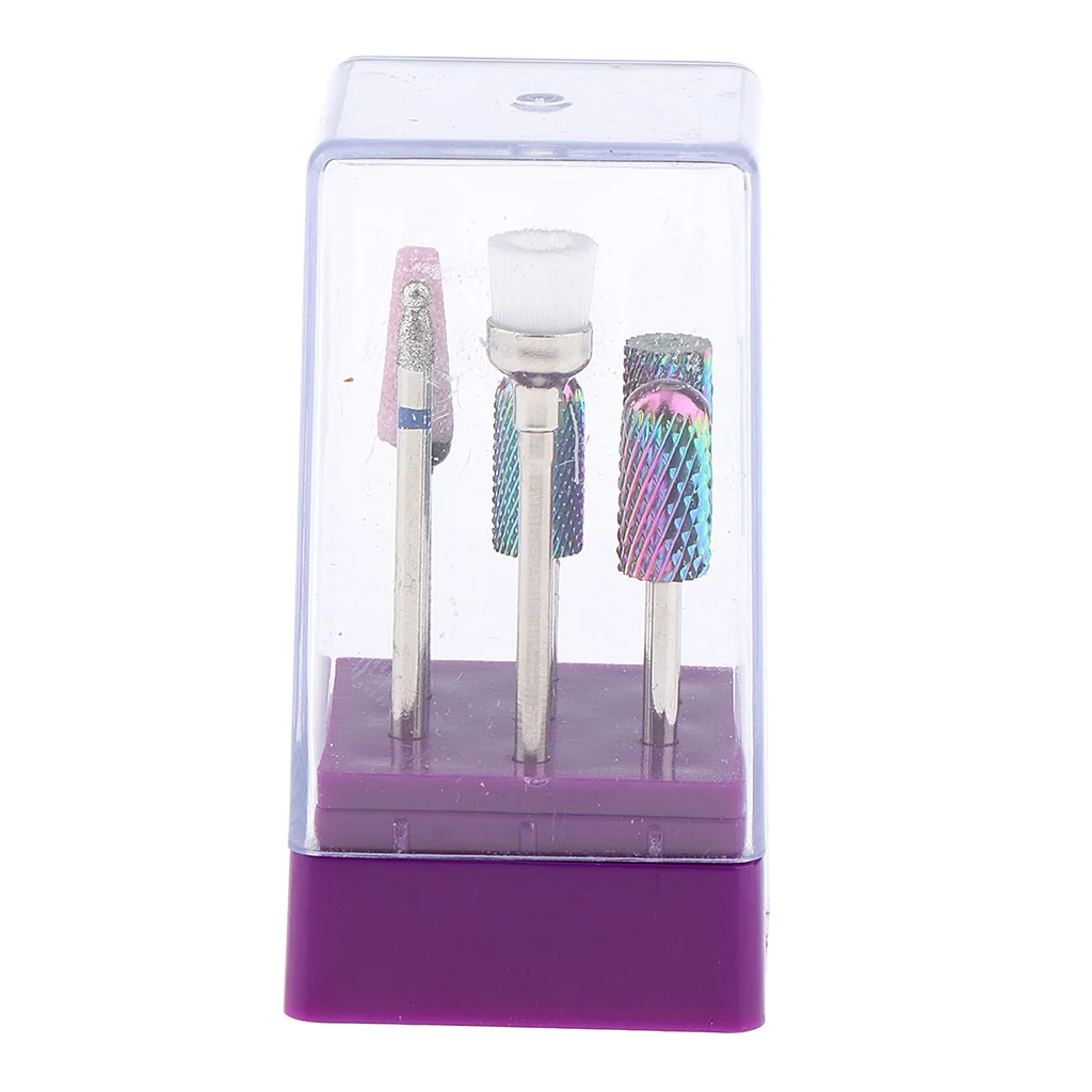 7pcs Tungsten Steel Nail Drill Bits Polishing Griding Head Electric Manicure