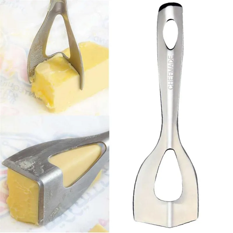 1PC Stainless Steel Cheese Slicer Silver Kitchen Butter Cube Cutter New