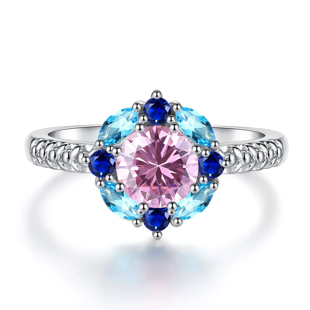 

Fashion jewelry silver Ring Fine 925 ring Multi Color Fashion wedding ring