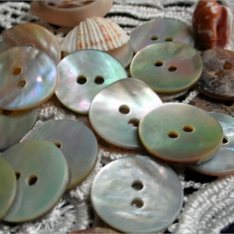 

100PCS Natural Shell Sewing Buttons Color Japan Mother of Pearl MOP Round Shell Button Sewing Accessories 2 Hole 10mm