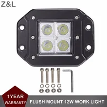 12W LED lumière de travail 12V 24V encastré camion remorque 4WD Wagon SUV pick-up 4X4 voiture camping-Car Offroad arrière pare-chocs avant lampe de conduite