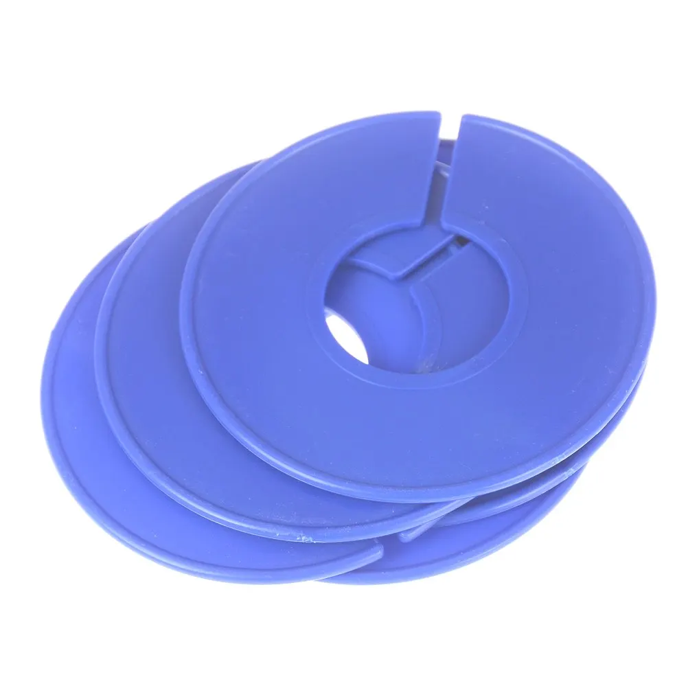 5 шт./лот, разделитель, пустой круглый пластиковый размерный маркер, hangrail, размер диска, вешалка для одежды, рейлинги, цветные размеры, маркировочное кольцо - Цвет: Синий
