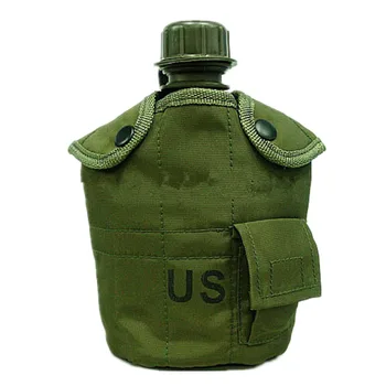

1Qt Canteen Water Bottle w/Pouch & Cup Desert Tan water bag hydration bag