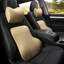 Автомобильная подушка под поясницу для поддержки талии подушки подголовника задняя подушка опоры сидений пены памяти чехлы для сидений автомобиля аксессуары