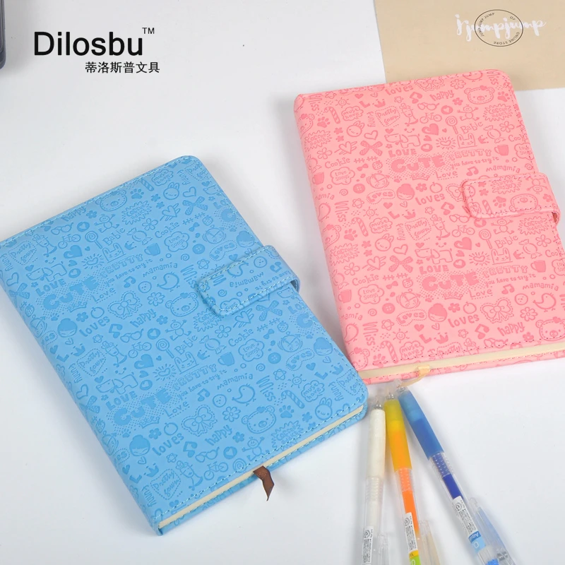 Dilosbu A5 японский Kawaii мультфильм PU Обложка дневник ноутбук магнитная пряжка