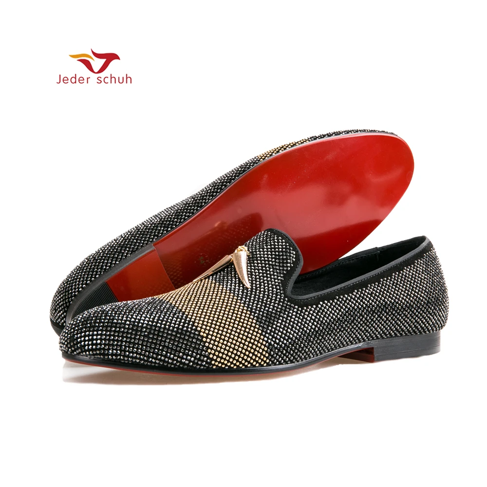 Jeder Schuh/Новинка стильные разноцветные мужские туфли со стразами кожаные лоферы