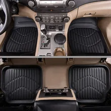 Универсальные автомобильные коврики из искусственной кожи, водонепроницаемые грязные коврики, подходят для водителя и пассажирского сиденья для land cruiser 100, автомобильные коврики