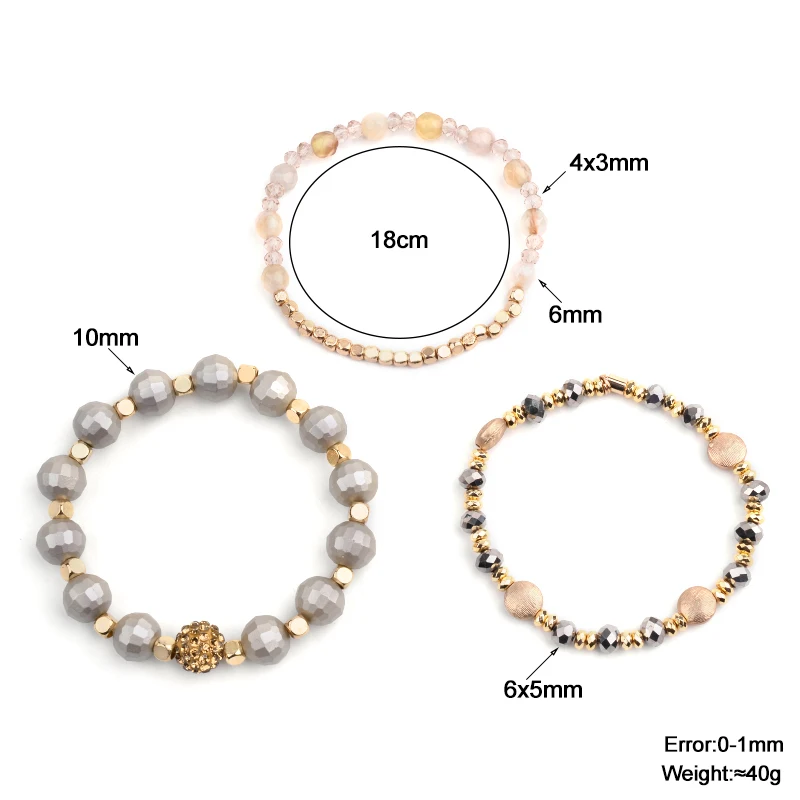 3 шт./компл. женский браслет ограненный Howlite Crystal Jaspers браслеты из кварцевого