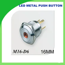 Angel Eye Led Light 16mm 12V Metal Momentary Push Button Switch 1PCS flat dot illuminated