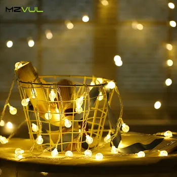 

10M 220V EU Plug 100LED String Light 3M Battery Operated Fairy Crystal Ball String Light for Holiday Wedding Party Garland