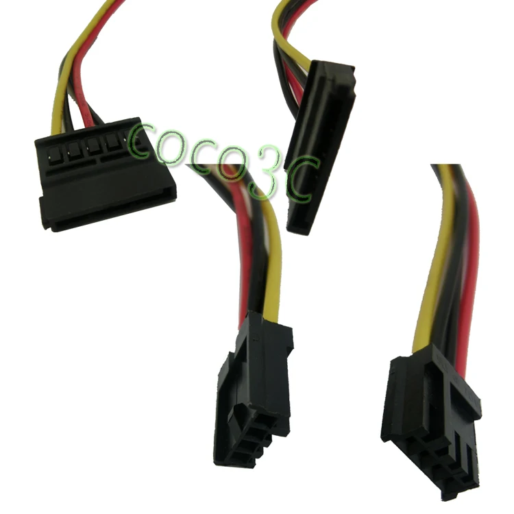 شحن مجاني 50 قطع 4 دبوس القرص المرن CD-COM امدادات الطاقة ذكر إلى 15 دبوس أنثى محول كابل الطاقة