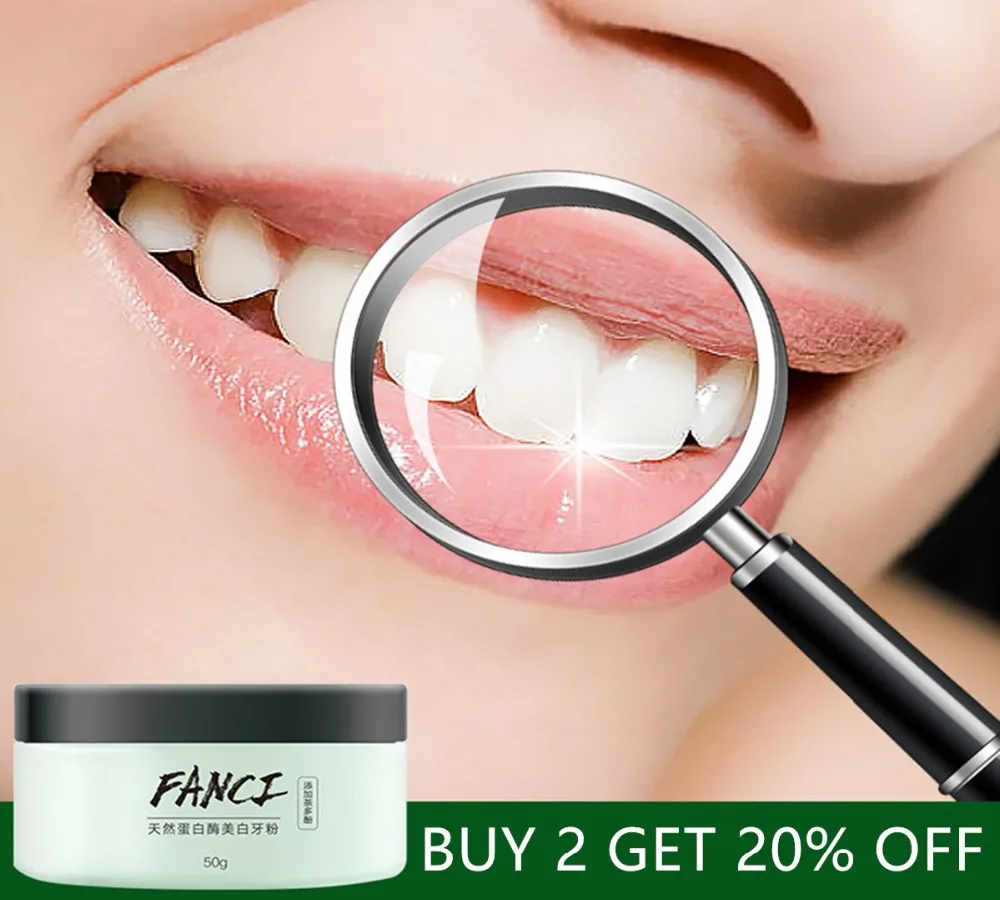 FANCI Teeth Whitening Powder 50g tooth powder toothpaste charcoal natural formula remove teeth plaque teeth stains