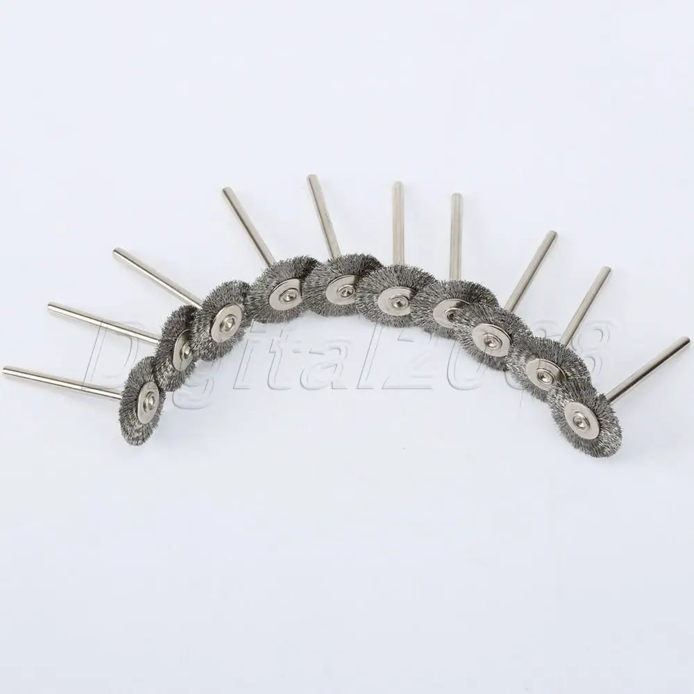 New 10pcs Stainless Steel Wire Wheel Brushes for Die Grinder Dremel Accessories Rotary Toolin