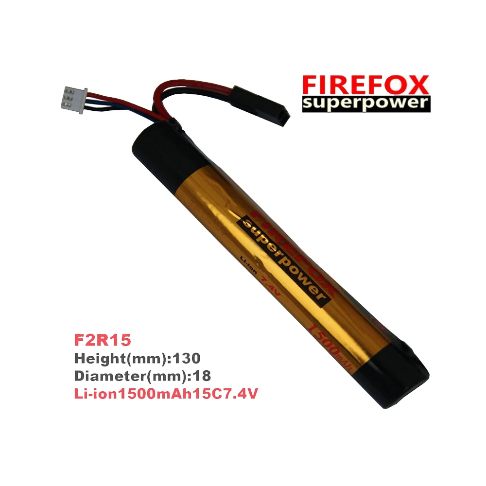 

1pcs 100% Orginal FireFox 7.4V 1500MAH 15C AKKU Mini Airsoft Gun Battery RC model F2R15