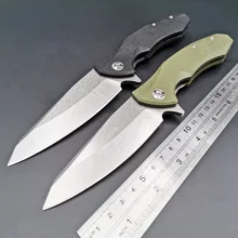 Ball Bearing Folding Knife D2 Blade G10 Handle Flipper Pocket Army Outdoor Camping Survival Diving Knives Hunting EDC Tool ch3505 g10 flipper folding knife d2 blade ball bearings g10 steel handle outdoor camping hunting fruit pocket knives edc tools