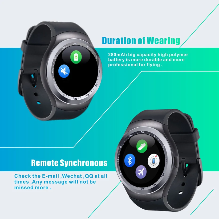 Y1 Bluetooth Smart Watches Support SIM Card Multi Language Sleep Monitor Sport Pedometer Smartwatch For Android Smartphone 2017 (4)