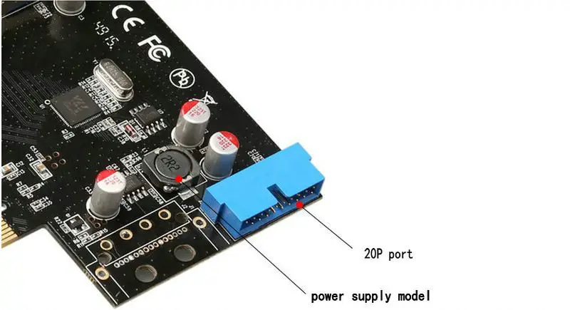 Большой Q PCI 2-Порты и разъёмы USB 3,0 19-pin USB3.0 PCI-E PCI Express pcie riser материнская плата 20P 20-контактный разъем адаптера