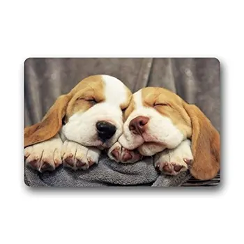 

Fashion Living Room Doormat Loving Cute Dogs Sleeping 40x60cm Doormat Custom Door mat Home decor Carpet Fashion Rug