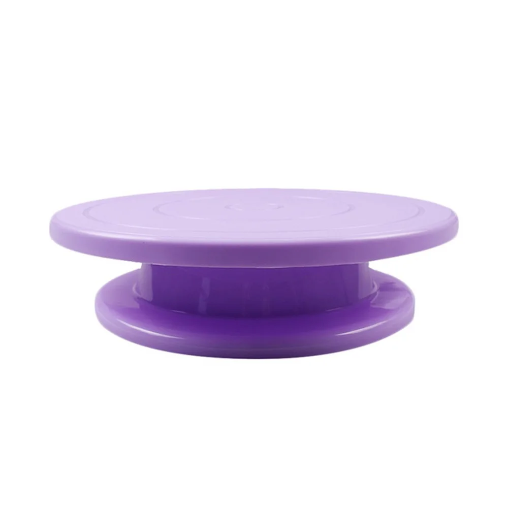 10 Inches Plastic Swivel Plate Cake Revolving Stand Accessories Kitchen Mold Durable Easy Decorating Sturdy Multicolor