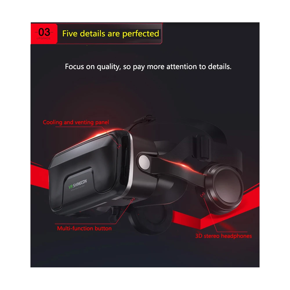 Empfohlen uafdY Hot!2019 Google Cardboard VR shinecon Pro Version VR Virtual Reality 3D Glasses +Smart Bluetooth Wireless Remote Control Gamepad