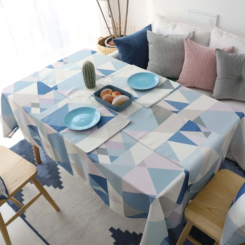 Nordic rectangular table cloth Geometric printed waterproof tablecloth decorative table cover in the kitchen coffee tablecloths Nordic rectangular table cloth Geometric printed waterproof tablecloth decorative table cover in the kitchen coffee tablecloths