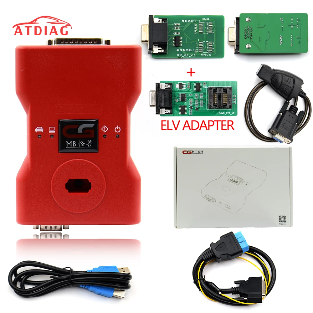 

2019 CGDI Prog MB for Benz Car Key Add Fastest for Benz Key Programmer Support All Key Lost with ELV adapter