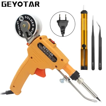 

GEYOTAR 220V 60W Automatic Send tin Electrical Soldering Iron Gun Hand Welding Tool with Solder Wire Soldering Gun EU Plug