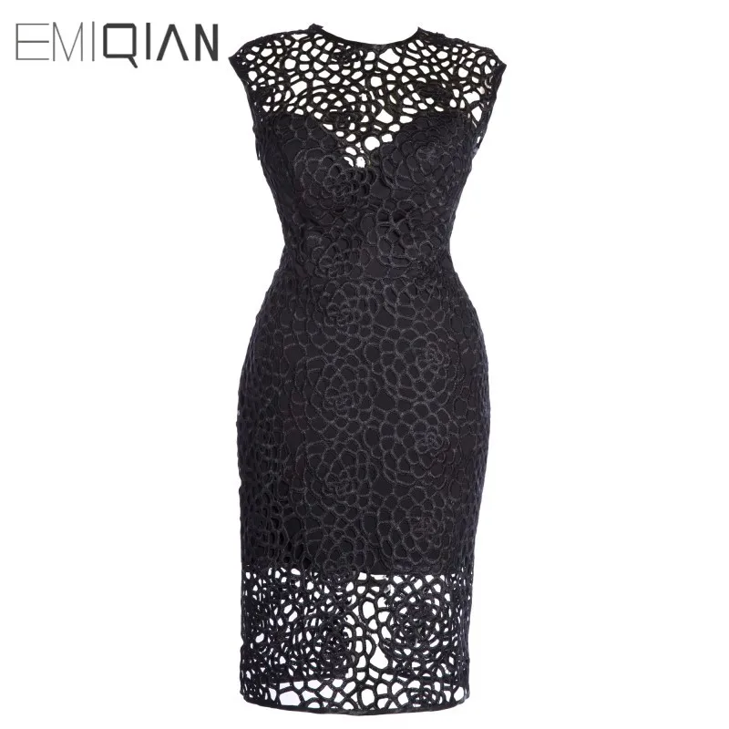 New O Neck Blackless Lace Short Evening Dress formal dresses & gowns