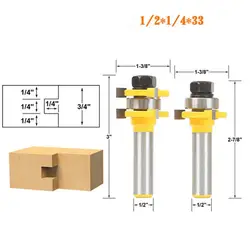 2 шт. Дерево Фрезы Инструменты 1/2*1/4*33 маршрутизатор бит фрезы деревообработка инструмент гравировки HT05