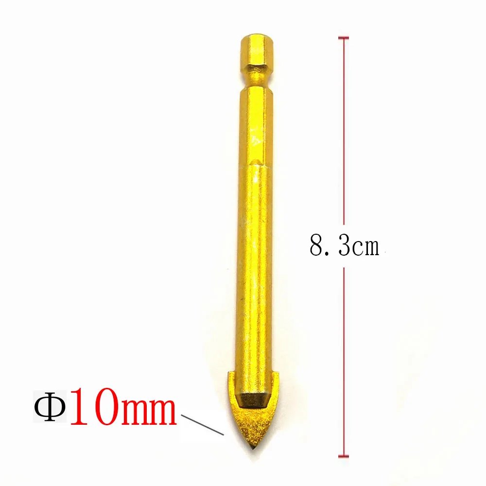 1Pc Mini 1/4" Hex Shank Hss Glass Drill Attachment Woodworking Head