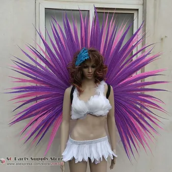 

2016 New Model's LUXURY angel wings for cosplay party & model stage show performance RARE feather wings EMS free shipping